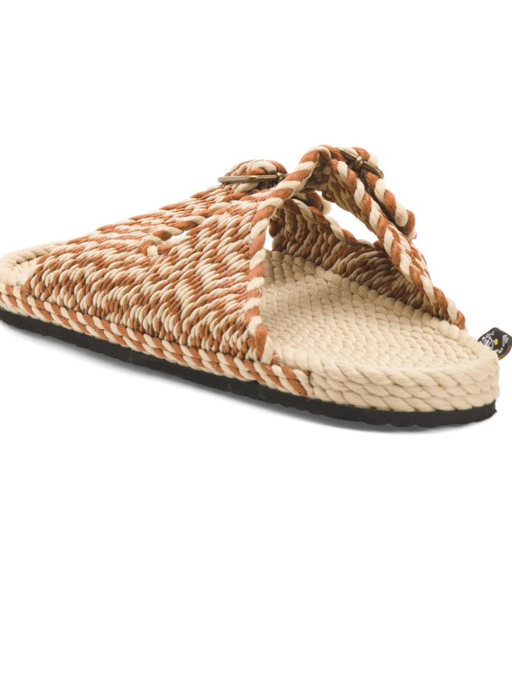 Men's Woven Rope Slide Sandals in Natural/Tan